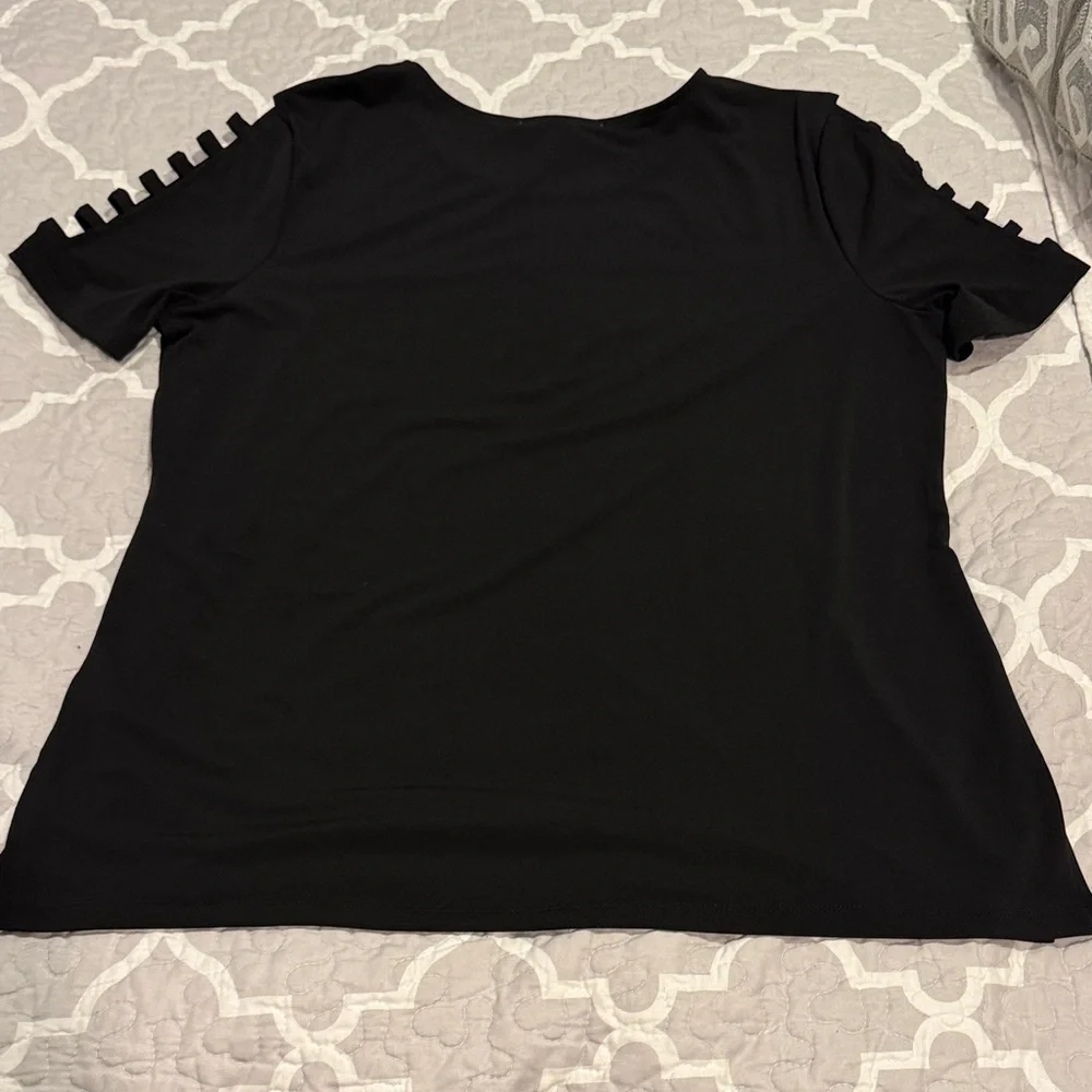 Michael Kors Black Short Sleeve Top